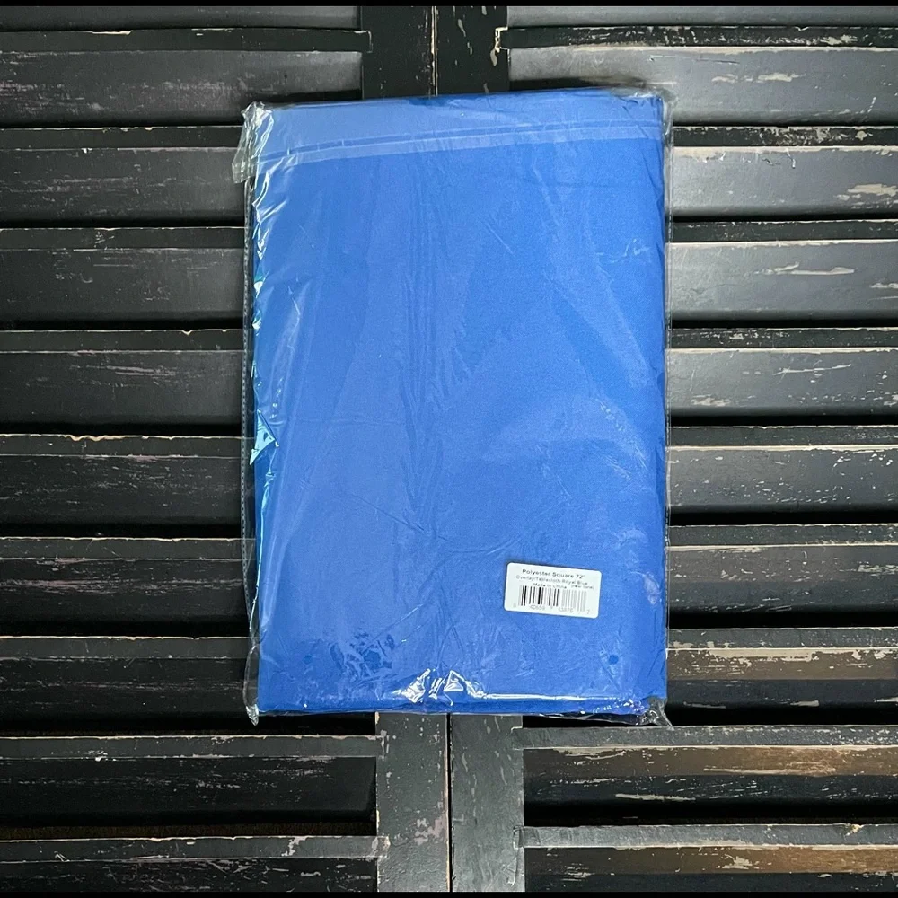 Royal Blue Polyester Square Table Overlay Tablecloth